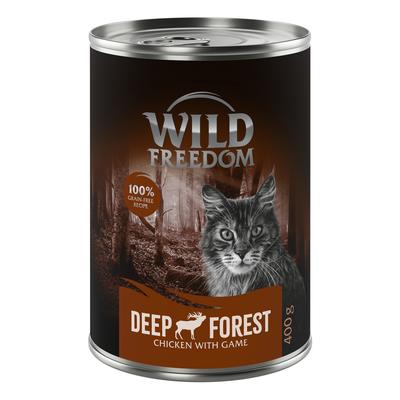 24 x 400g Deep Forest, Wild & Huhn Wild Freedom getreidefreies Katzenfutter nass