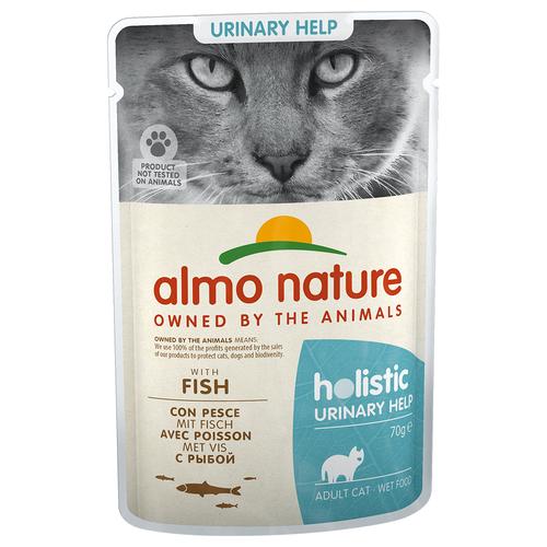 24 x 70 g Almo Nature Holistic Urinary Help mit Fisch Katzennassfutter