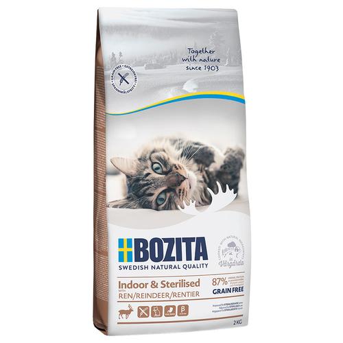 2kg Rentier Grainfree Indoor & Sterilised Bozita Katzenfutter trocken