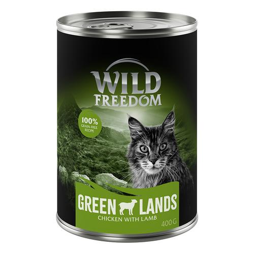 24 x 400g Green Lands, Lamm & Huhn Wild Freedom getreidefreies Katzenfutter nass