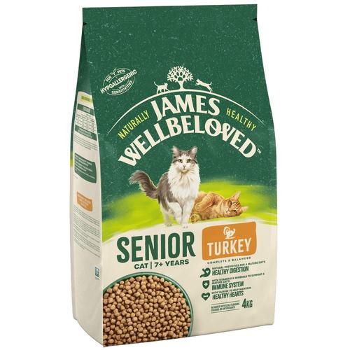 4kg James Wellbeloved Senior Cat Truthahn & Reis Trockenfutter Katze