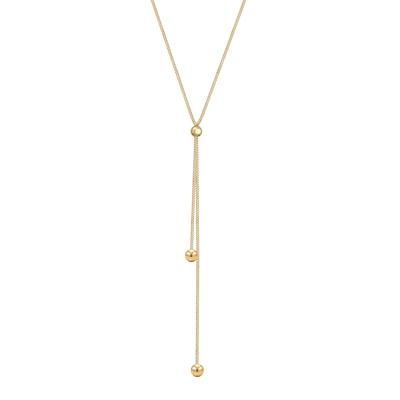 Elli - Y-Kette Kugel Ball Rund Verstellbar 925 Silber Ketten 1 ct Damen (79.99 € / 1 ct)