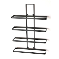 1x Weinregal Metall Schwarz Wand 4-Wine erweiterbar Flaschenregal Image