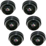 VideoSecu 6 Pack Imitation Dummy Fake Dome Security Cameras with Flashing LED Home CCTV Simulated Surveillance BKM