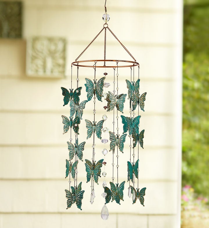 1-800-Flowers Home Decor Outdoor Garden Outdoor Garden Decor Delivery Butterfly Breeze Wind Chime Butterfly Wind Chime | Happiness Delivered To Their Door