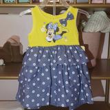 Disney Dresses | Baby Girl Minnie Dress Size 12 Months | Color: Blue/Yellow | Size: 12mb