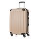 HAUPTSTADTKOFFER - SPREE - Hartschalen-Koffer Trolley Rollkoffer Reisekoffer, 4 Doppel-Rollen, 65 cm, 74 L, Champagner