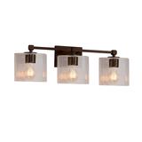 Justice Design Group Fusion - Tetra 22 Inch 3 Light Bath Vanity Light - FSN-8423-30-SEED-DBRZ