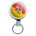 Sicily National Country Flag Retractable Belt Clip Badge Key Holder