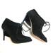 Anthropologie Shoes | Anthropology Black Suede Shoes/Boots | Color: Black | Size: 5