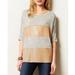 Anthropologie Tops | Anthropologie Sunday In Brooklyn Faux Leather Tee | Color: Gray/Tan | Size: M