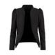 Carrie CH Hoxton Ladies Puff Sleeves Jacket Real Leather Matt Black Front Open Blazer Jacket 5370 (10)