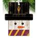 Fan Creations Snowman Holiday Shaped Ornament Wood in Black/Brown/White | 4.25 H x 4 W x 0.25 D in | Wayfair C0980-Arizona State