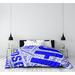 East Urban Home Houston Texas Districts Single Reversible Duvet Cover Microfiber in Blue | Twin XL Duvet Cover | Wayfair