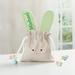 August Grove® Personalized Gingham Drawstring Bunny Linen Bag in Green | 11 H x 6.5 W x 0.5 D in | Wayfair 23BA5DB79EB44BE082708C0DAED92FFE