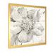 East Urban Home 'Indigold Gray Peonies III' - Picture Frame Print on Canvas in Gray/White | 16 H x 16 W x 1 D in | Wayfair