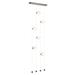 Hubbardton Forge Abacus 6 - Light Cluster Globe LED Pendant Glass in White | 100 H x 22.3 W x 5.5 D in | Wayfair 139055-LED-STND-20-GG0668