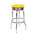 Richardson Seating Retro Home Swivel Bar & Counter Stool Upholstered/Metal in Yellow | 24 H x 16.75 W x 16 D in | Wayfair 19715YEL-24