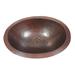 SimplyCopper 16" Oval Copper Bathroom, Wine & Whiskey Barrel Sink, Drain Included | 5 H x 12 D in | Wayfair WF-16-Grid