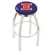 Holland Bar Stool NCAA 36" Swivel Bar Stool Upholstered/Metal in Gray | 36 H x 19 W x 19 D in | Wayfair L8C2C36IlliniU