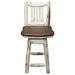 Loon Peak® Montana Collection Bar Stool Wood/Upholstered in Orange | 44 H x 18 W x 19 D in | Wayfair 314D992181564234ABFC9B7D845180A9