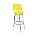Richardson Seating Retro Home Swivel Bar & Counter Stool Plastic/Acrylic/Leather/Metal/Faux leather in Yellow | 41.5 H x 20 D in | Wayfair 1957YEL