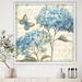 East Urban Home 'Butterfly Garden II' - Picture Frame Print on Canvas in Blue | 30 H x 30 W x 1 D in | Wayfair E412601EB7074B74B8DB3A491B114C1F