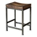 Gracie Oaks Amelia Solid Wood Bar & Counter Stool Wood in Brown | 24 H x 18 W x 14 D in | Wayfair B7C5B97D3B504A70A0071A6E320E1A94