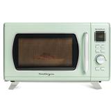 Nostalgia Mid-Century Retro 0.9 Cu. Ft. 900-Watt Countertop Microwave Oven w/ LED Display, 5 Power Levels, 8 Cook Settings in Green | Wayfair