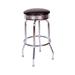 Richardson Seating Retro Home Swivel Bar & Counter Stool Upholstered/Metal in Black | 24 H x 16.75 W x 16 D in | Wayfair 19715BLK-24