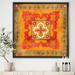 East Urban Home 'Moroccan Orange Tiles Collage II' - Picture Frame Print on Canvas in Red/Yellow | 16 H x 16 W x 1 D in | Wayfair