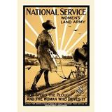 Buyenlarge 'National Service Women's Land Army' by Henry George Gawthorn Graphic Art in Black | 42 H x 28 W x 1.5 D in | Wayfair 0-587-21039-7C2842