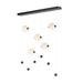 Hubbardton Forge Abacus 5 - Light Cluster Globe LED Pendant Glass in White/Black | 100 H x 41 W x 5.5 D in | Wayfair 139050-LED-STND-10-GG0668
