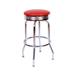 Richardson Seating Retro Home Swivel Bar & Counter Stool Upholste/Metal in Red | 24 H x 16.75 W x 16 D in | Wayfair 19715RED-24