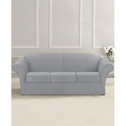 Sure Fit Ultimate Stretch Suede Box Cushion Sofa Slipcover in Gray | 40 H x 96 W x 37 D in | Wayfair SF48633