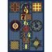 Blue 64 x 0.5 in Area Rug - Joy Carpets Just for Games Galore Area Rug Nylon | 64 W x 0.5 D in | Wayfair 1447C-03