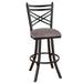 Red Barrel Studio® Howie Swivel Counter, Bar & Extra Tall Stool Upholstered/Metal in Black | 46.25 H x 18 W x 18 D in | Wayfair