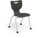 MooreCo Hierarchy 18" Four Leg Classroom Chair w/ Casters Plastic/Metal in Brown | 33 H x 20.5 W x 23.8 D in | Wayfair 54318-1-BLACK-NA-PL-SC