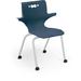MooreCo Hierarchy 18" Four Leg Classroom Chair w/ Casters Plastic/Metal in Gray/Brown | 33 H x 20.5 W x 23.8 D in | Wayfair 54318-1-Navy-WA-PL-SC