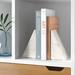 AllModern Matheson Marble Non-skid Bookends Marble in White | 6 H x 3.25 W x 3.25 D in | Wayfair 00B7C078E1DB4C14A76329129E7F155E