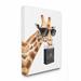 Stupell Industries 'Glam Fashion Giraffe Animal' by Ziwei Li Painting Print Canvas in Black/Brown/Green | 30 H x 24 W x 1.5 D in | Wayfair