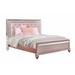 Rosdorf Park Finian Twin Tufted Bed Upholstered/Faux leather in Pink | 54 H x 43 W x 82.5 D in | Wayfair 2D007E9AEE4B445EB730477693502E96