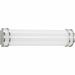 Hokku Designs Freedom 1-Light Dimmable Brushed Nickel Bath Bar in Gray/White | 5.9375 H x 24 W x 4.1875 D in | Wayfair