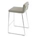 Upper Square™ Gladwell Wire Bar & Counter Stool Wood/Upholstered/Leather/Metal/Faux leather in Gray | 37.5 H x 17.5 W x 20.5 D in | Wayfair