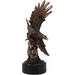 Loon Peak® Ebert Wings of Glory Swooping Broad Bald Eagle Figurine Resin in Brown/Gray | 9.25 H x 5 W x 4.5 D in | Wayfair