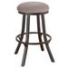 Red Barrel Studio® Howie Swivel Bar & Counter Stool Upholstered/Metal in Black/Brown | 30 H x 16.5 W x 16.5 D in | Wayfair