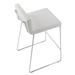 Upper Square™ Gladwell Wire Bar & Counter Stool Wood/Upholstered/Leather/Metal/Faux leather in White | 37.5 H x 17.5 W x 20.5 D in | Wayfair