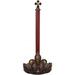 Fleur De Lis Living Emblem w/ French Lorraine Cross Top Crown Freestanding Paper Towel Holder Metal in Brown/Red | 16 H x 7 W x 7 D in | Wayfair