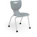 MooreCo Hierarchy 18" Four Leg Classroom Chair w/ Casters Plastic/Metal in Gray/Brown | 33 H x 20.5 W x 23.8 D in | Wayfair 54318-1-Gray-NA-PL-HC