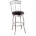 Red Barrel Studio® Humes Swivel Bar & Counter Stool Upholstered/Metal in Black/Brown | 44 H x 16.5 W x 16.5 D in | Wayfair